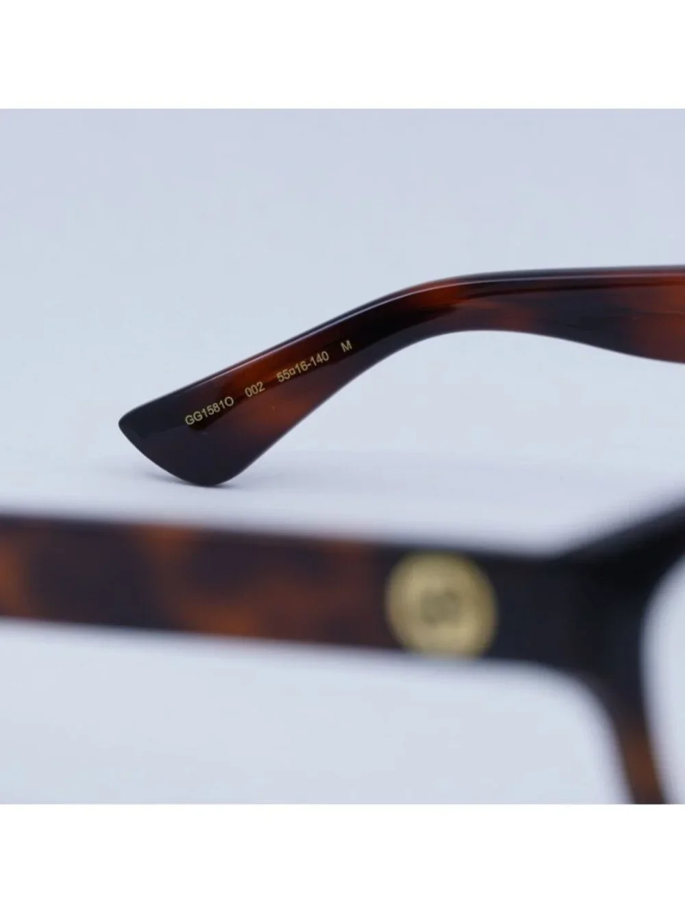 Gucci GG1581O 002 Eyeglasses Havana 55mm Cat Eye Frame